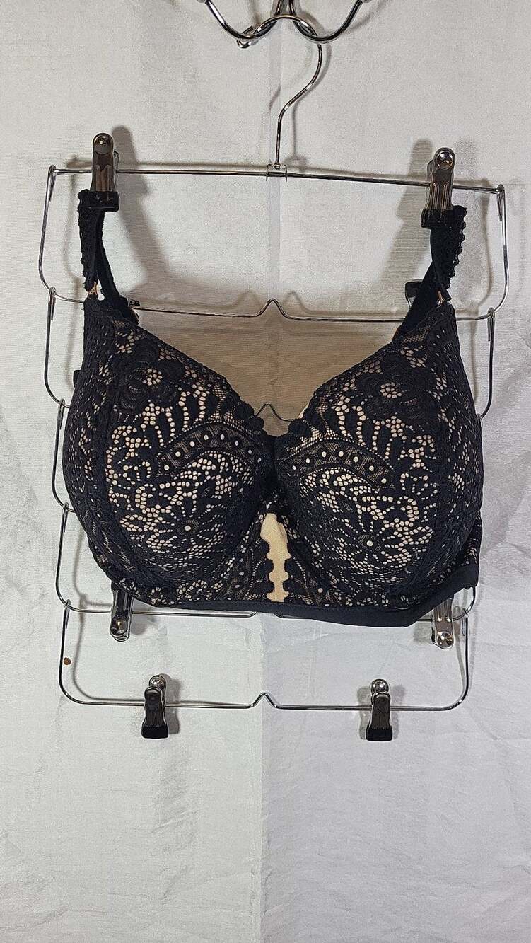 Aerie 40DD Black Lace Overlay Padded Underwire Bra